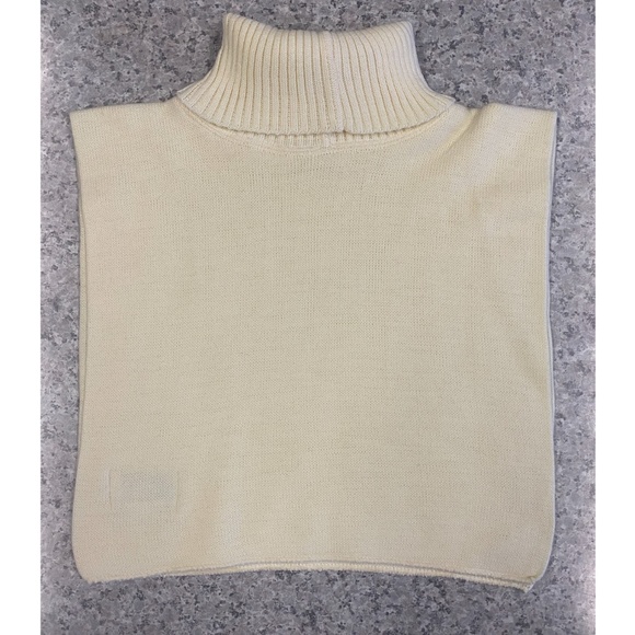 NEW - Vintage Fold Over Sweater Turtle Neck Dickie - Cream - Picture 2 of 2